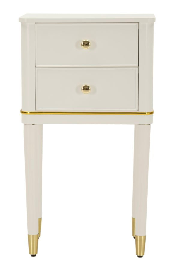 Comodino camille bianco cm 40x30x71