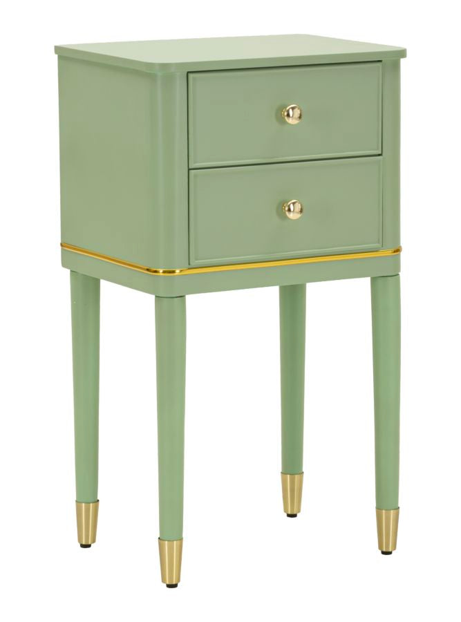 Comodino camille verde cm 40x30x71