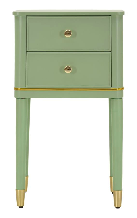 Comodino camille verde cm 40x30x71