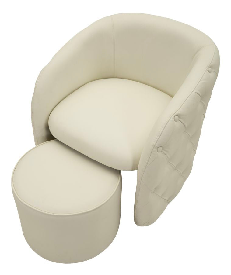 Poltrona c/puff zagabria cm 76x75x80-ø 47x35