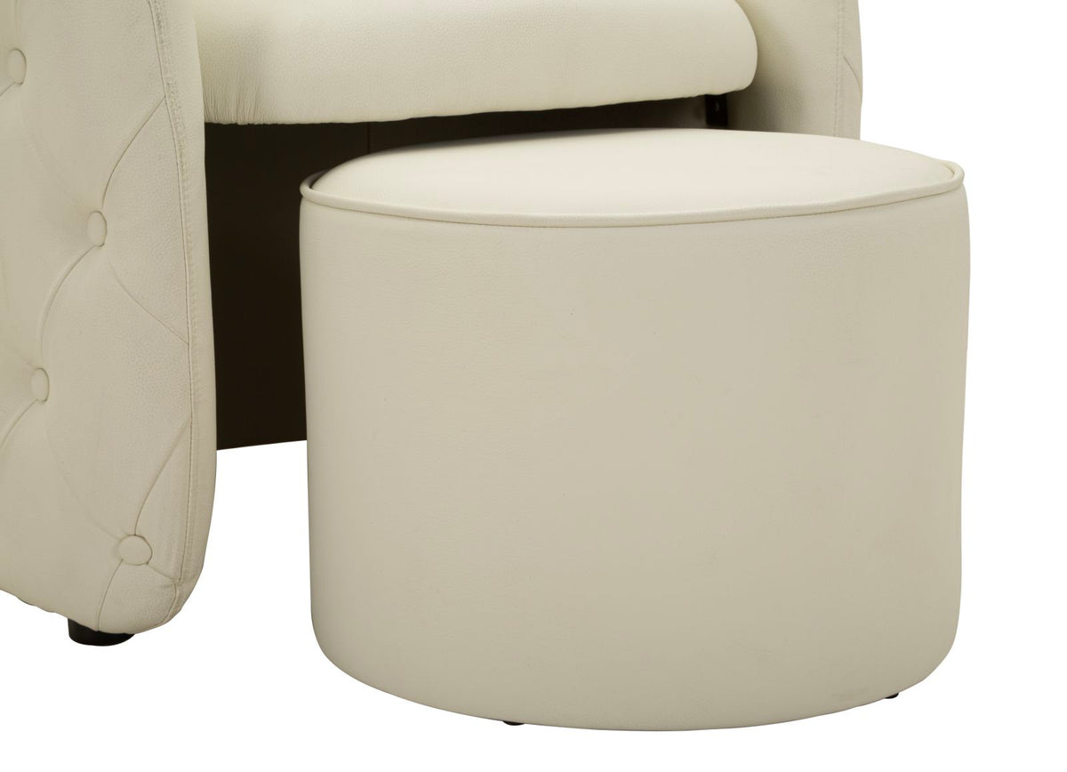 Poltrona c/puff zagabria cm 76x75x80-ø 47x35