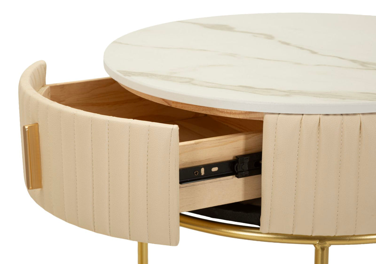 Comodino/toletta c/puff pok cm ø 52x70 - ø 36x39
