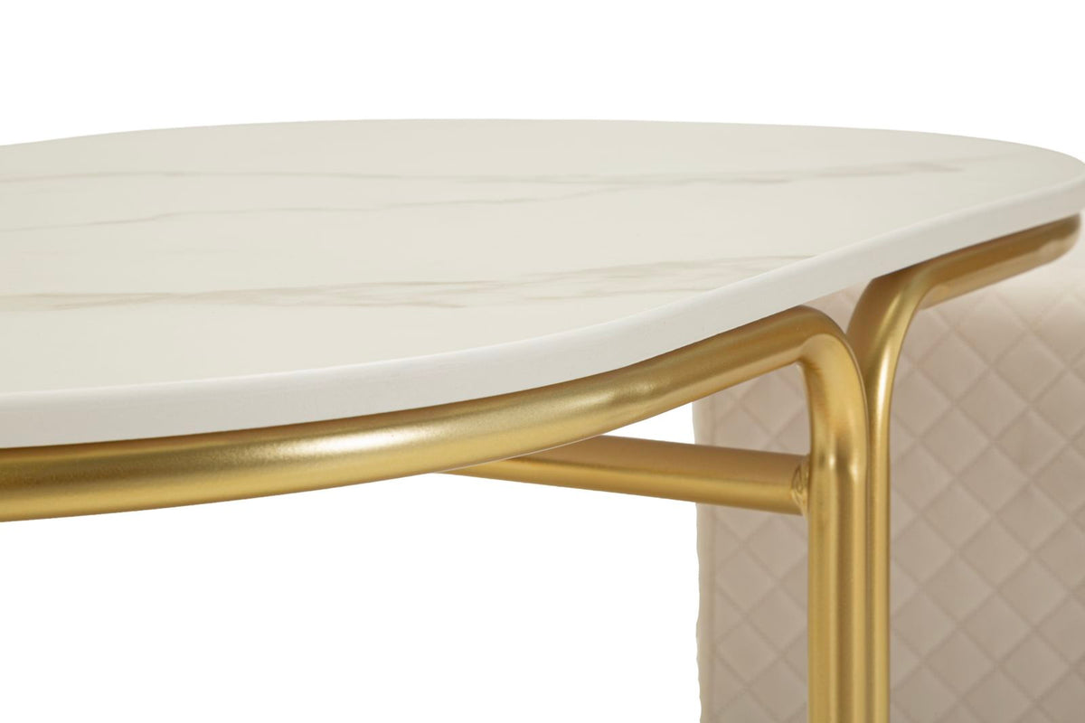 Tavolo da caffe' c/2 puff relax cm 79x45x44-42x37x37