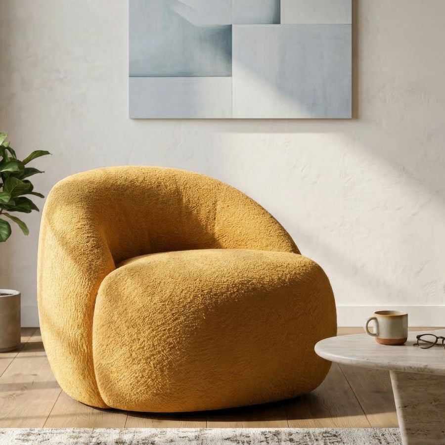 Poltrona ginevra senape cm 81x78x64
