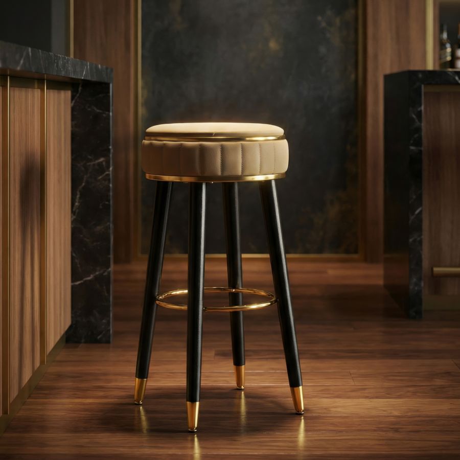 Sgabello bar london marrone cm ø 38x74