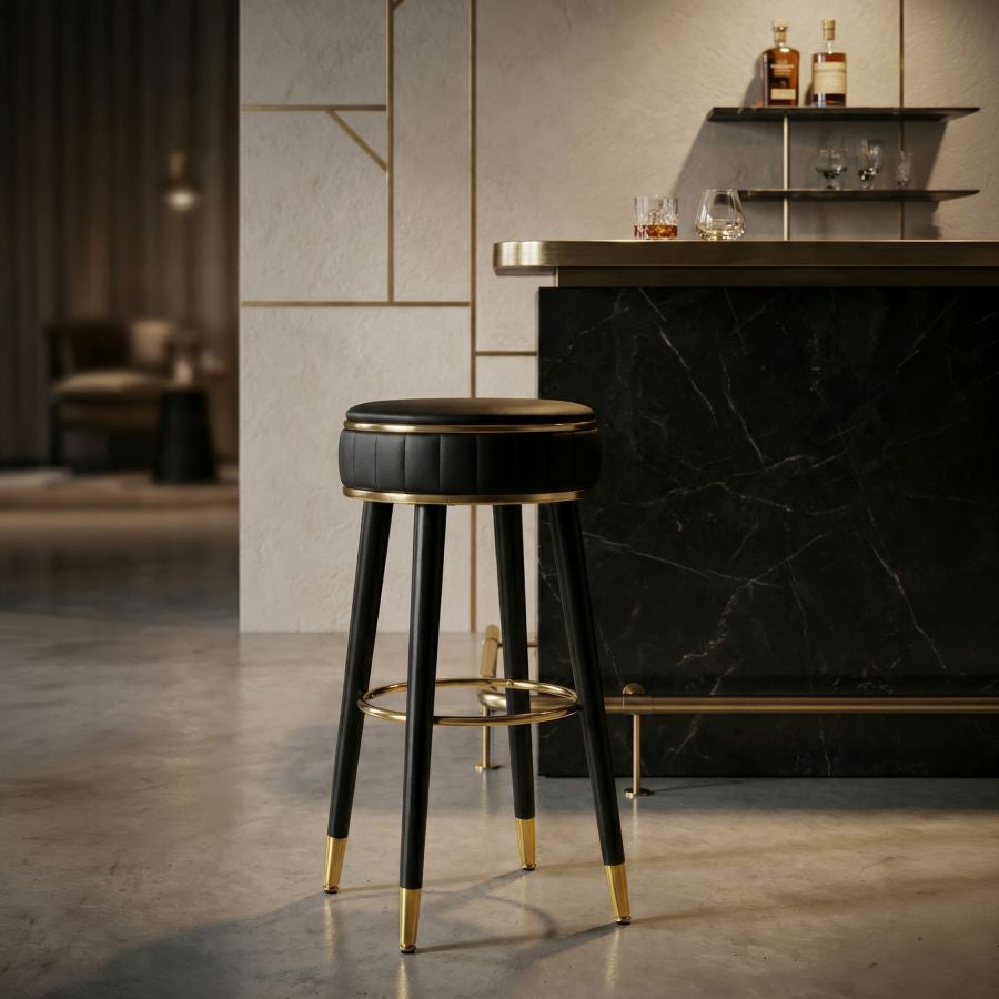 Sgabello bar london nero cm ø 38x74