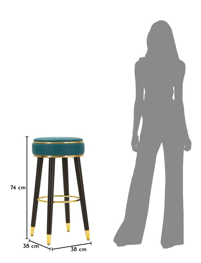 Sgabello bar london verde cm ø 38x74