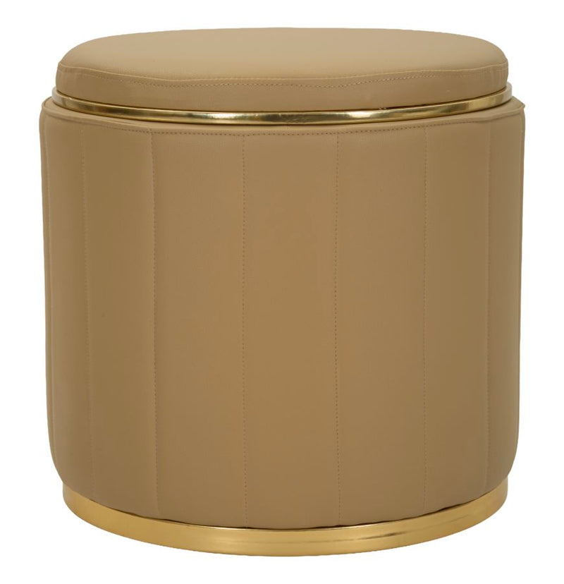 Puff c/contenitore london marrone cm ø 46,5x44