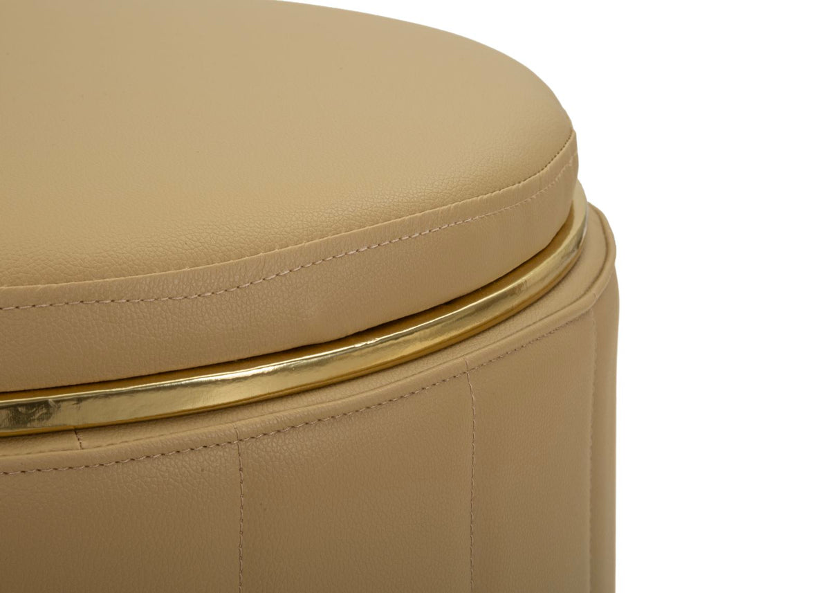 Puff c/contenitore london marrone cm ø 46,5x44