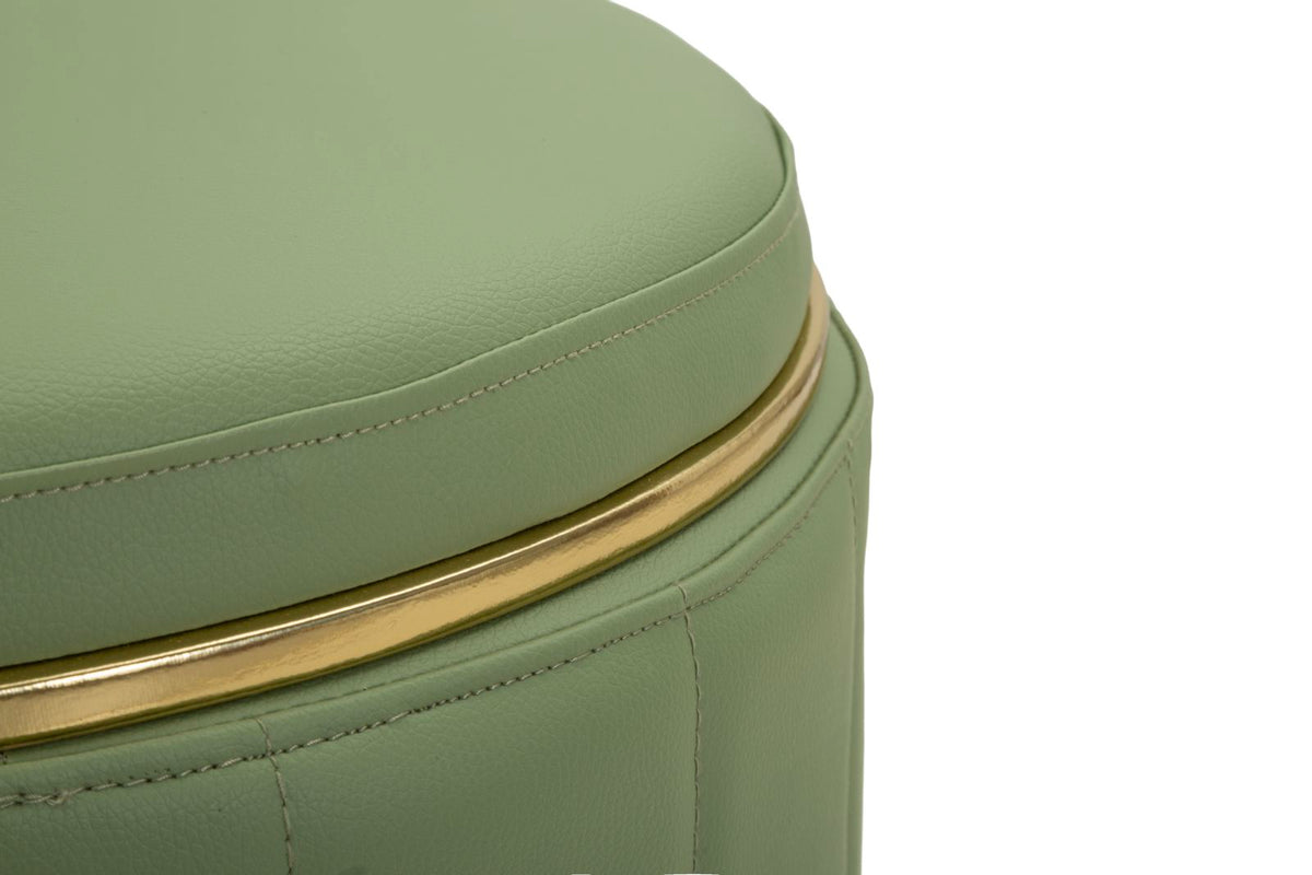 Puff c/contenitore london verde cm ø 46,5x44