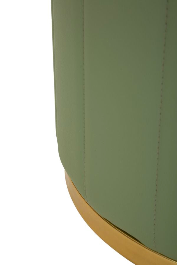 Puff c/contenitore london verde cm ø 46,5x44
