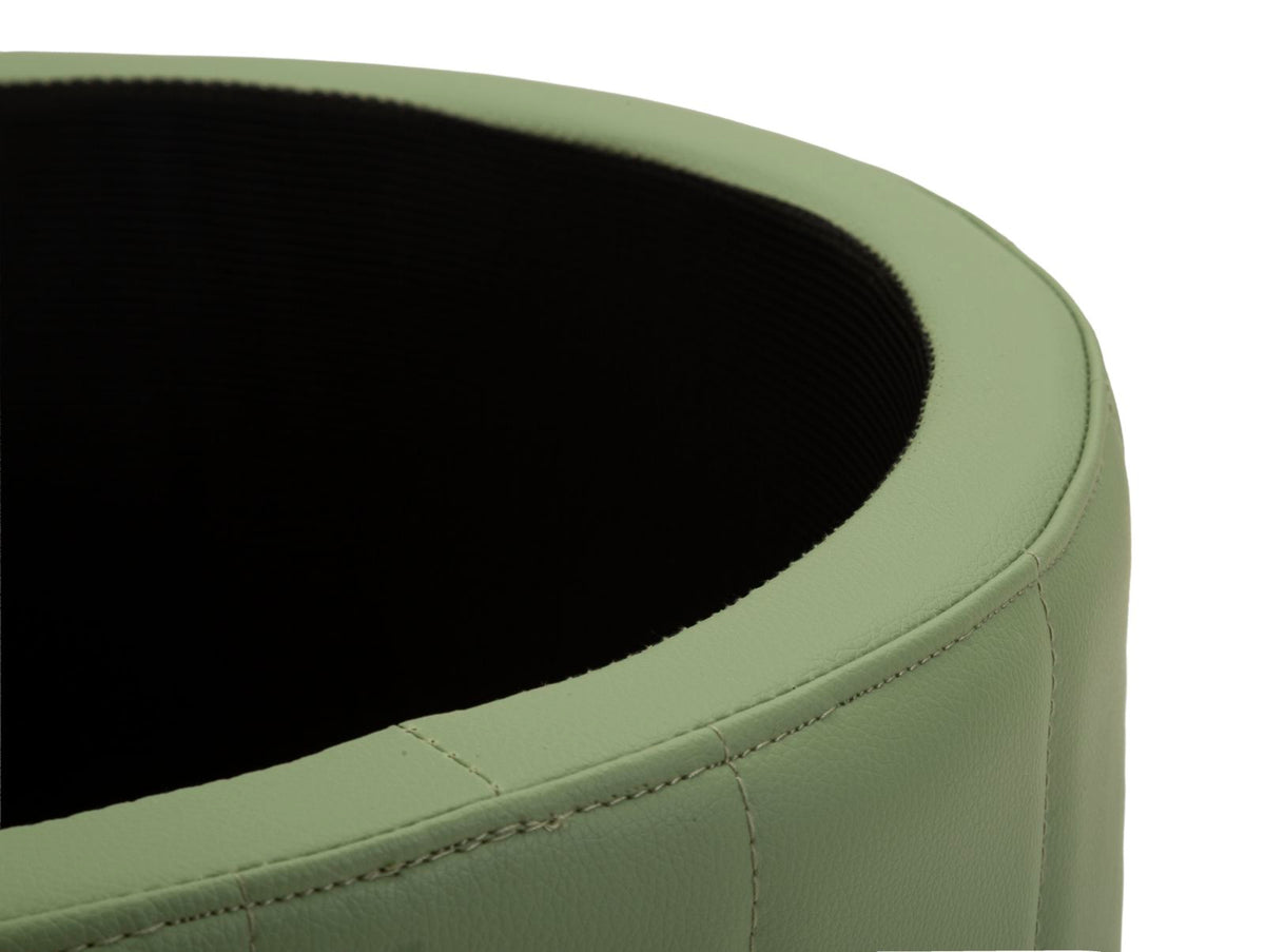 Puff c/contenitore london verde cm ø 46,5x44