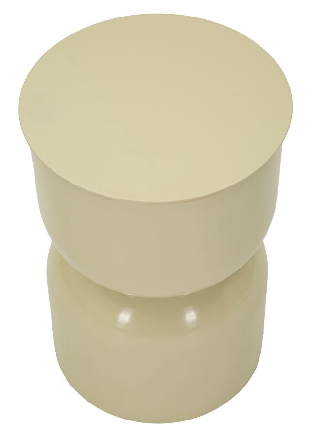 Tavolinetto in metallo oyi crema cm ø 31x46