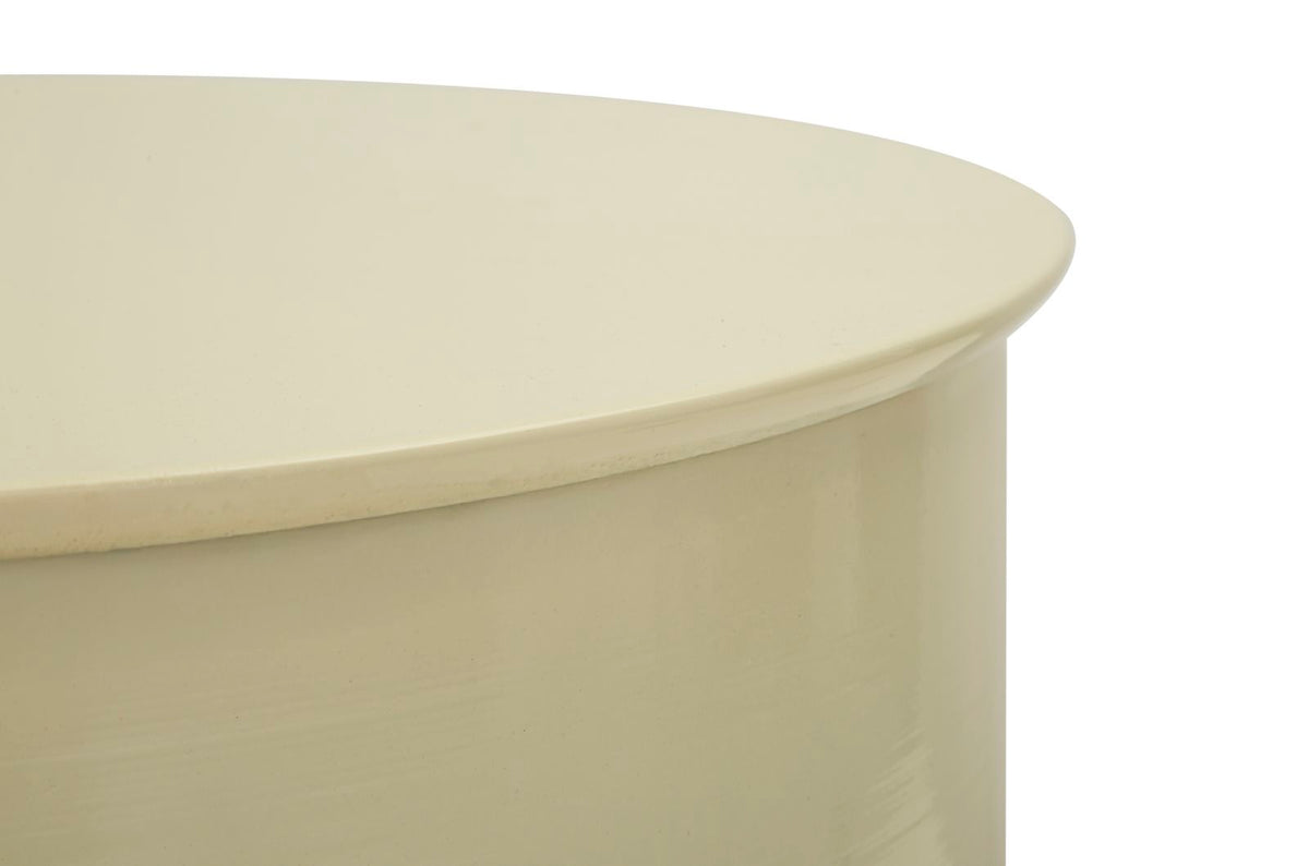 Tavolinetto in metallo oyi crema cm ø 31x46