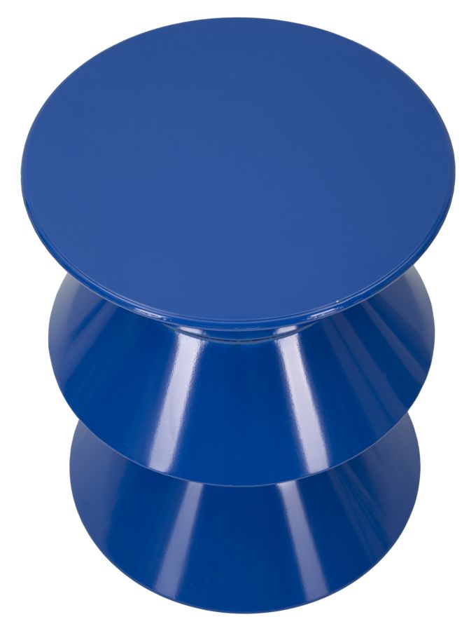 Tavolinetto in metallo zag blu cm ø 37,5x45