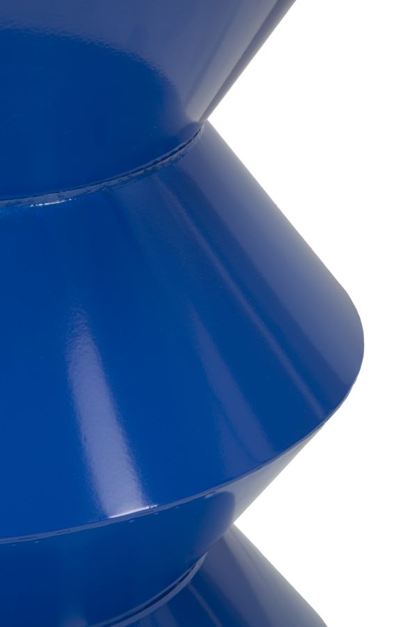 Tavolinetto in metallo zag blu cm ø 37,5x45