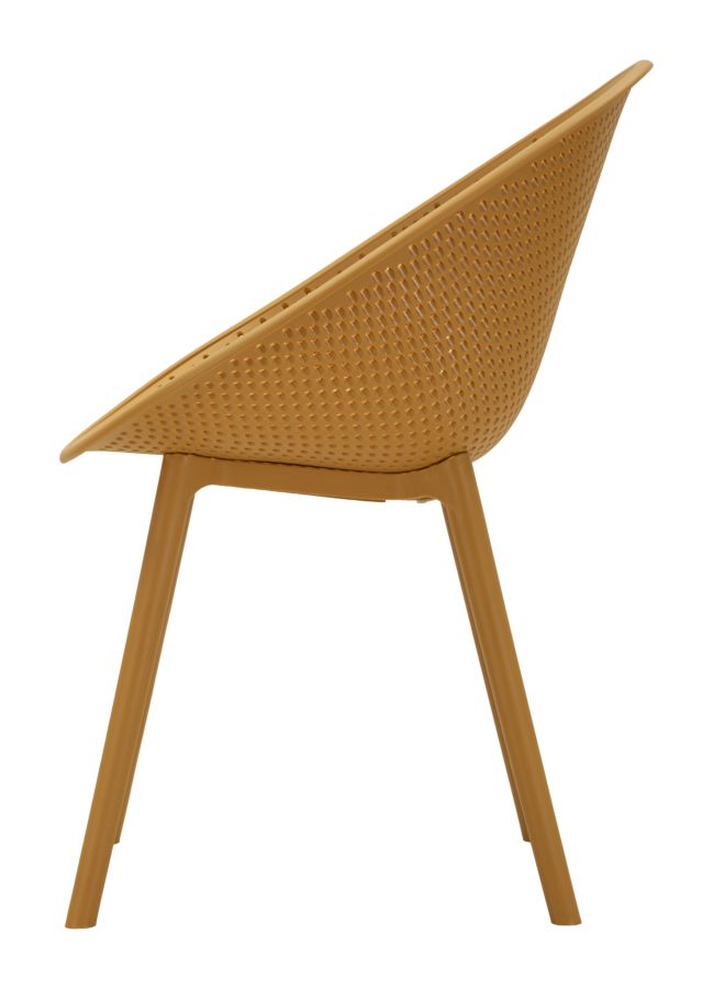 Sedia ibiza senape set 2 pz cm 59x59x83 (altezza seduta cm 45)