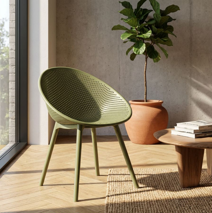 Sedia ibiza verde set 2 pz cm 59x59x83 (altezza seduta cm 45)