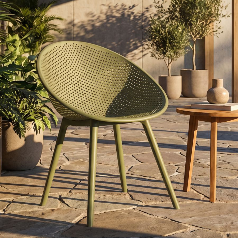 Sedia ibiza verde set 2 pz cm 59x59x83 (altezza seduta cm 45)