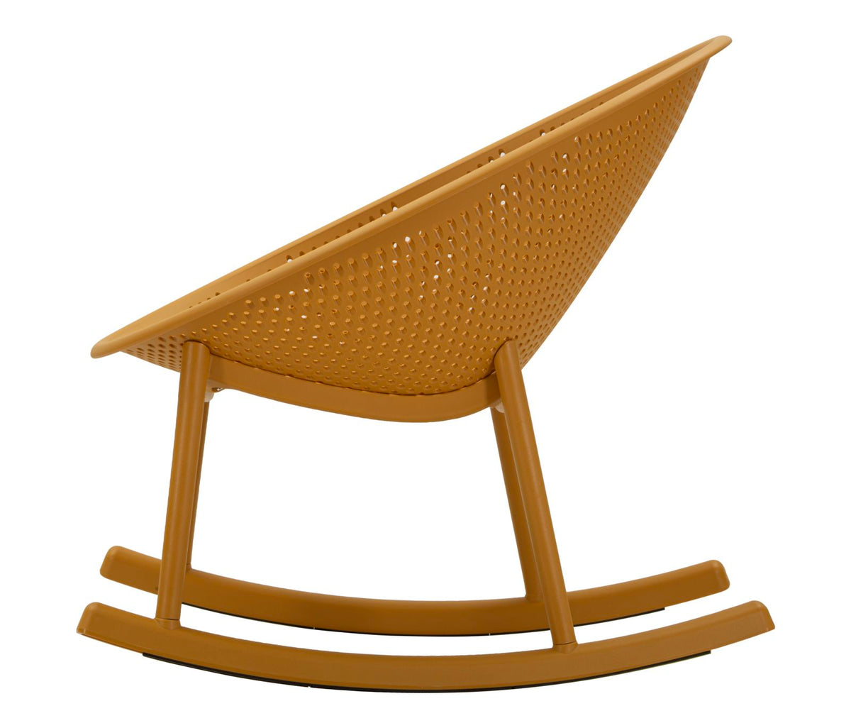 Sedia a dondolo ibiza senape cm 66x88x80 (altezza seduta cm 38)