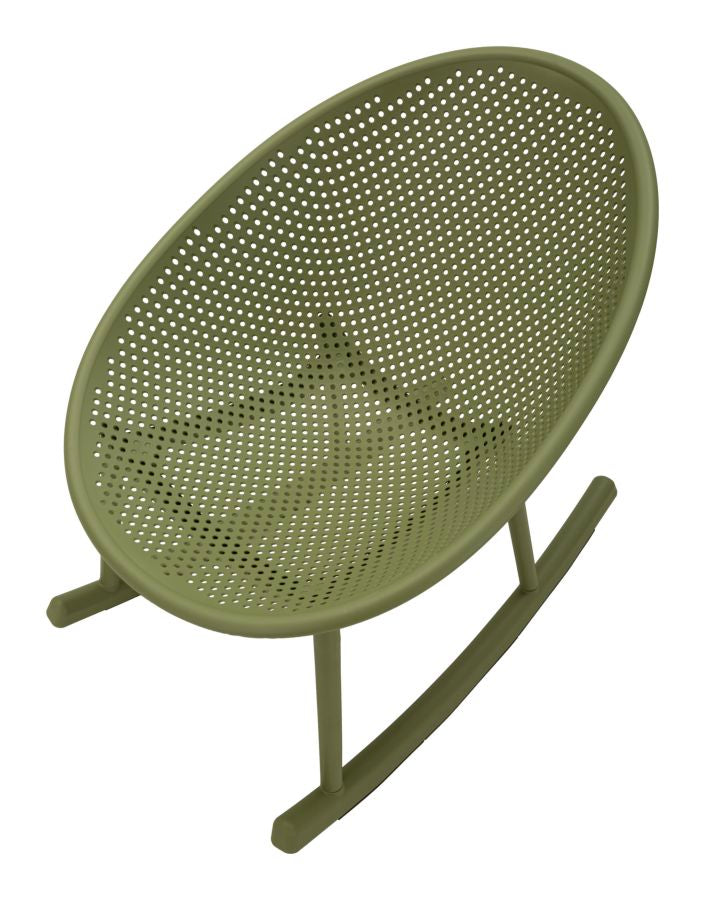 Sedia a dondolo ibiza verde cm 66x88x80 (altezza seduta cm 38)