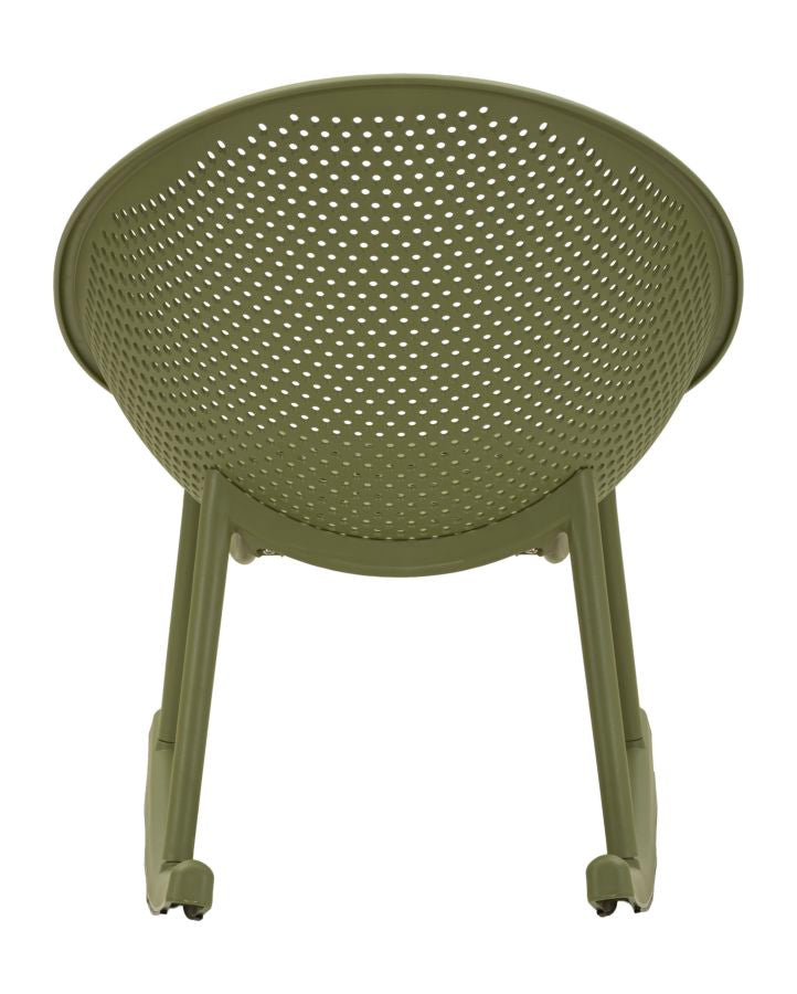 Sedia a dondolo ibiza verde cm 66x88x80 (altezza seduta cm 38)