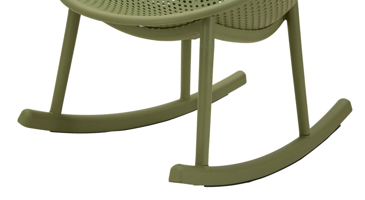 Sedia a dondolo ibiza verde cm 66x88x80 (altezza seduta cm 38)