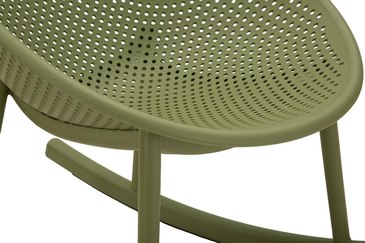 Sedia a dondolo ibiza verde cm 66x88x80 (altezza seduta cm 38)