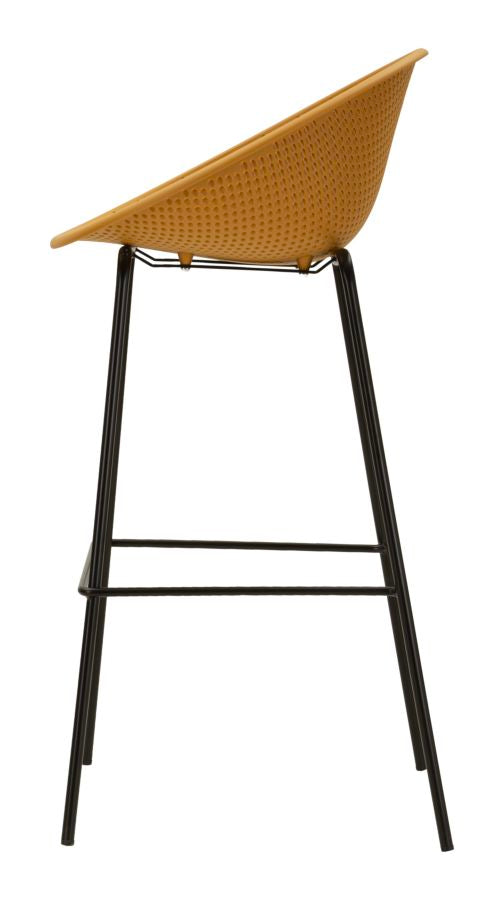 Sgabello bar ibiza senape set 2 pz cm 50x50x98 (altezza seduta cm 75)
