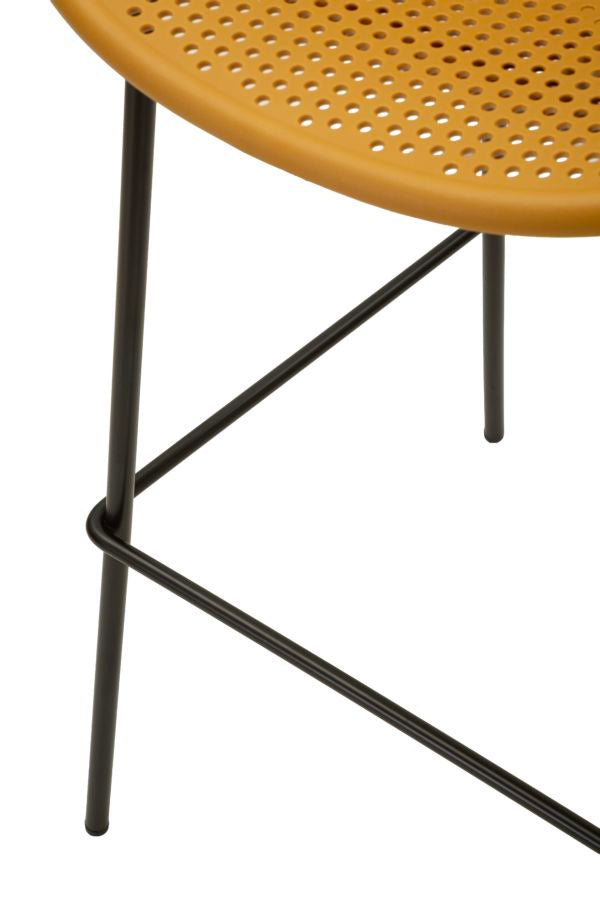 Sgabello bar ibiza senape set 2 pz cm 50x50x98 (altezza seduta cm 75)
