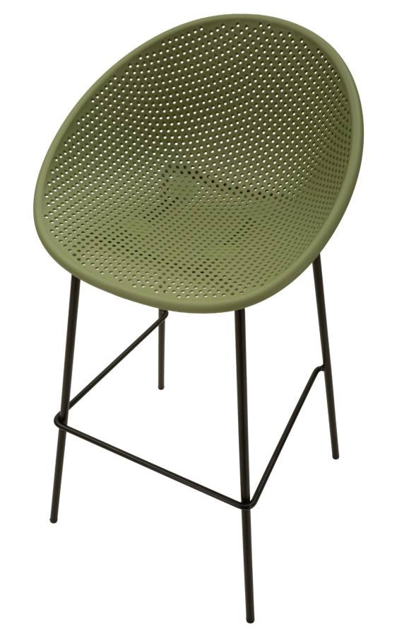 Sgabello bar ibiza verde set 2 pz cm 50x50x98 (altezza seduta cm 75)