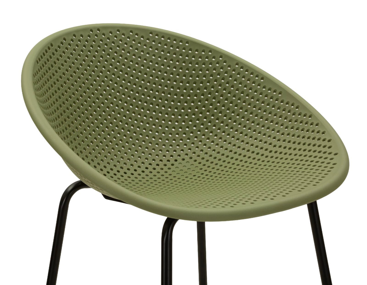Sgabello bar ibiza verde set 2 pz cm 50x50x98 (altezza seduta cm 75)
