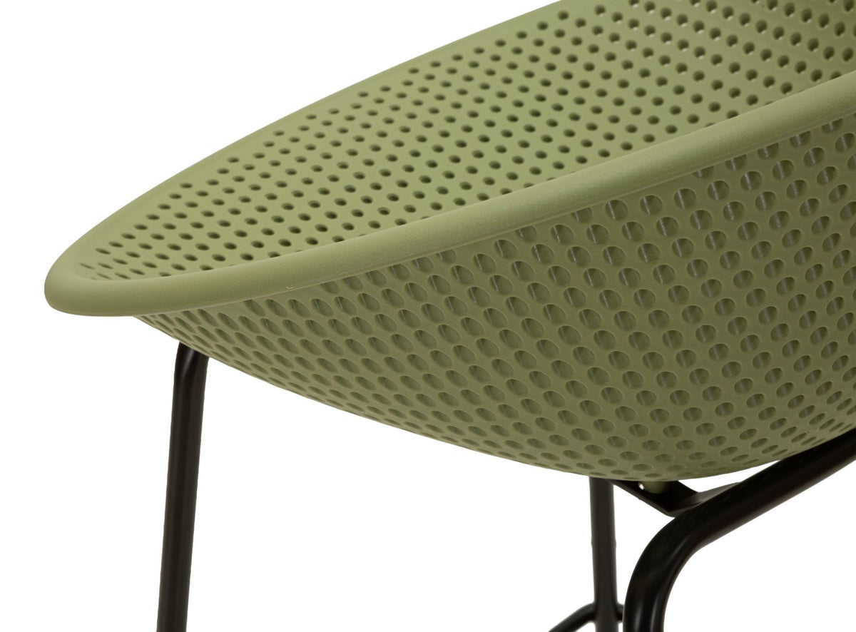 Sgabello bar ibiza verde set 2 pz cm 50x50x98 (altezza seduta cm 75)