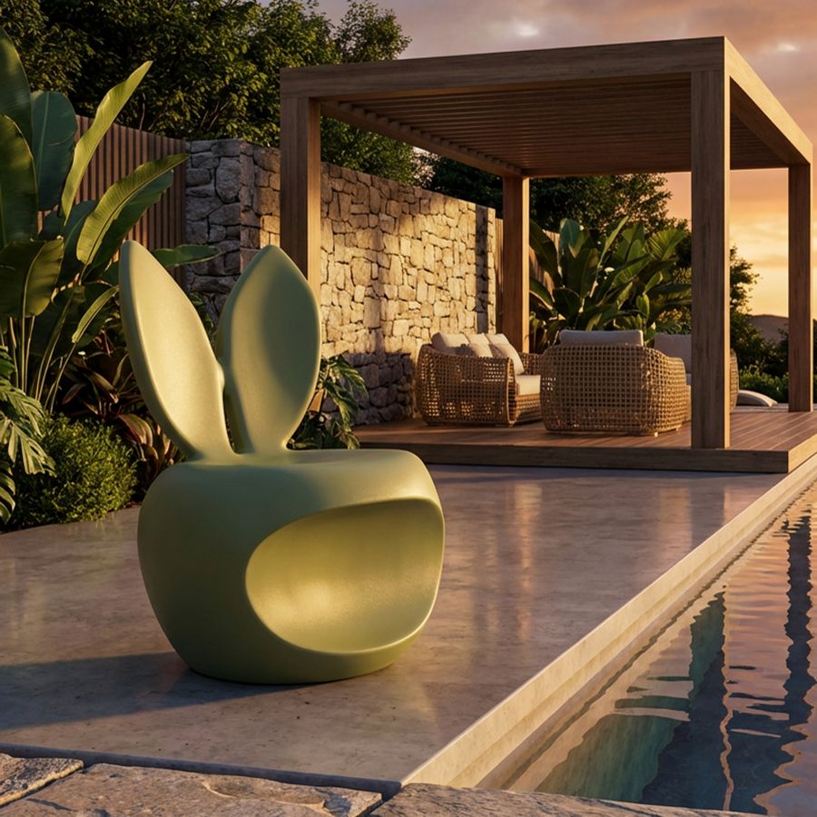 Sedia bunny verde cm 57x55x79 (altezza seduta cm 39)