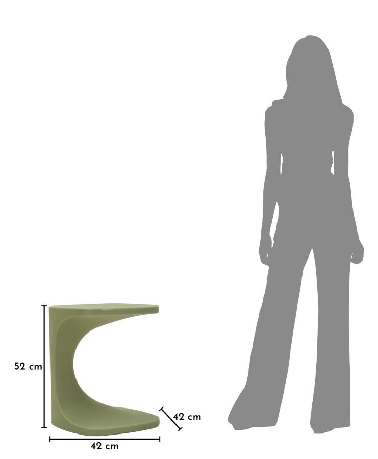 Tavolinetto ibiza verde cm 42x42x52