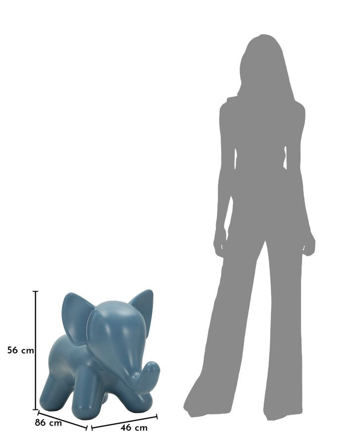 Sgabello elephant blu cm 86x46x56