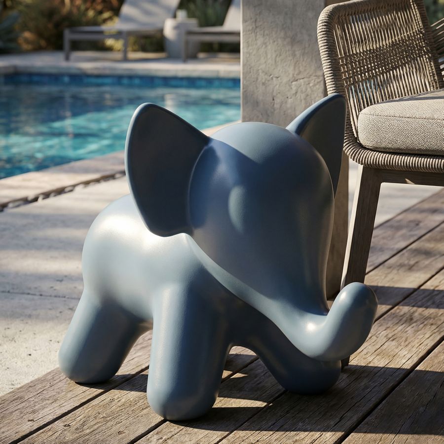 Sgabello elephant blu cm 86x46x56