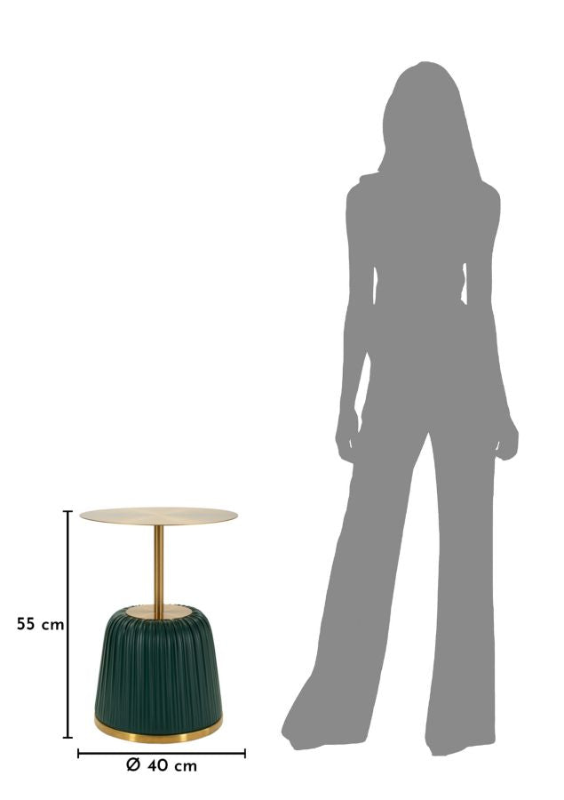 Tavolinetto egle verde cm ø 40x55
