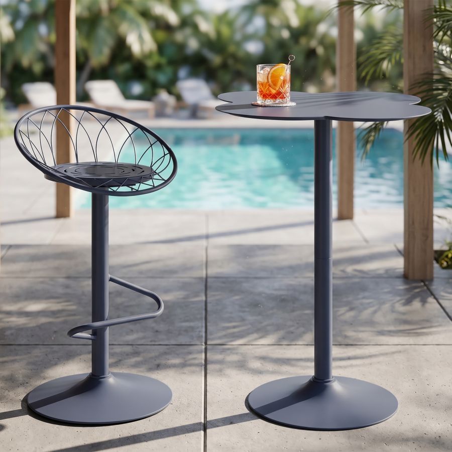 Tavolo bar clox ottanio cm ø 60x103