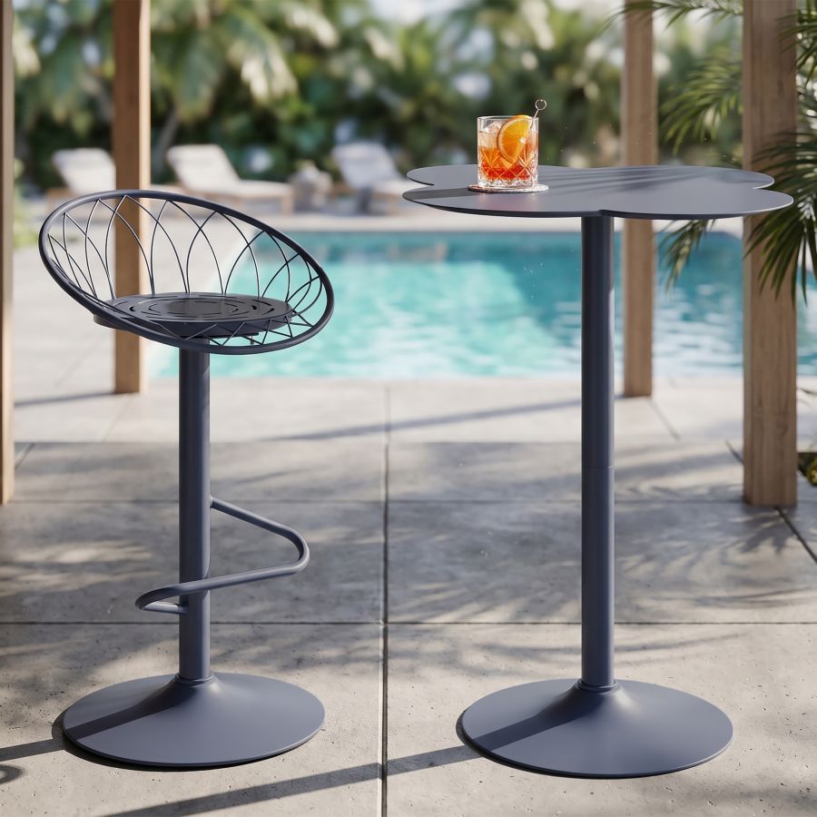 Sgabello bar clox ottanio cm 49x45x92