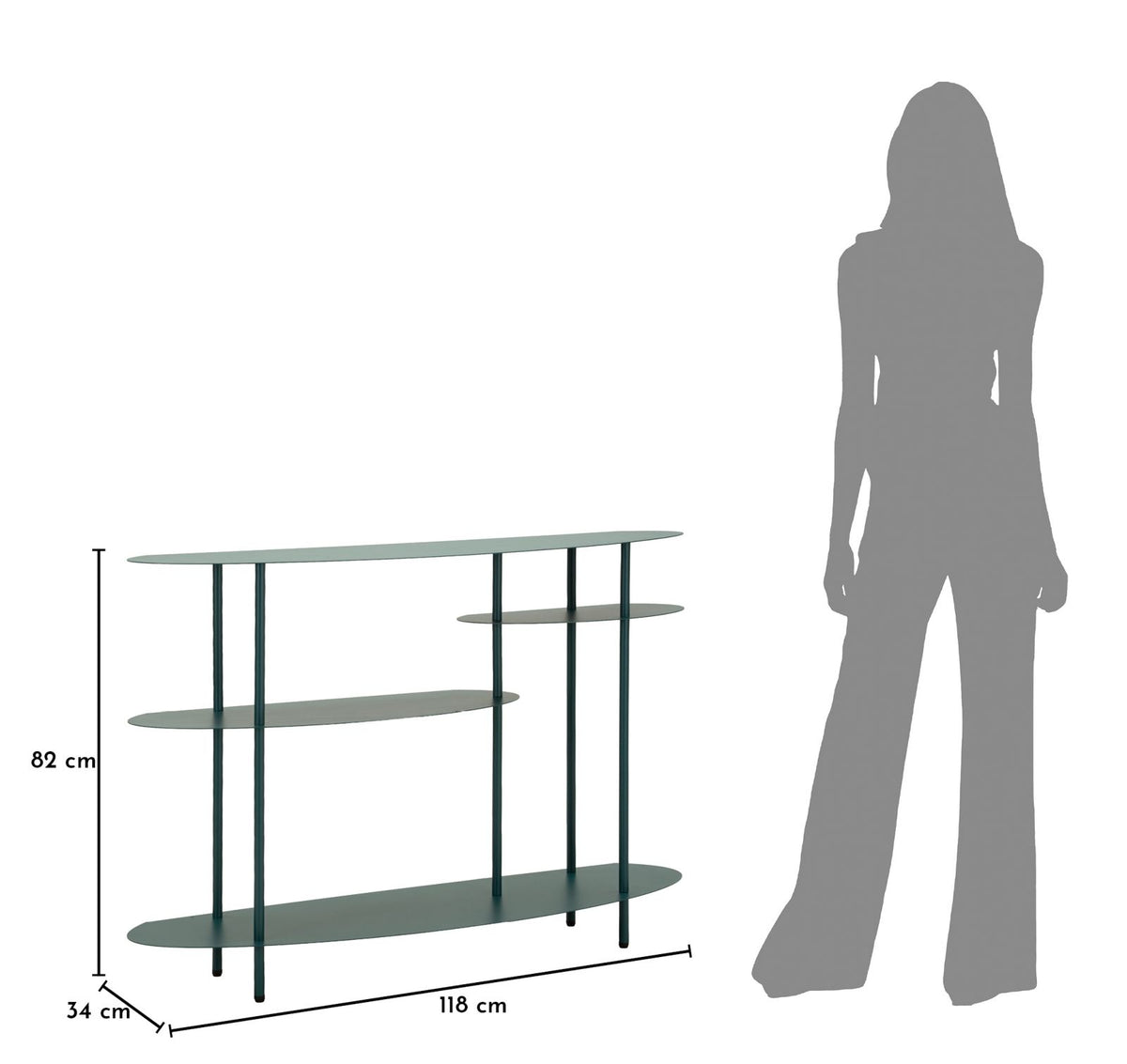 Console saturno plus ottanio cm 118x34x82