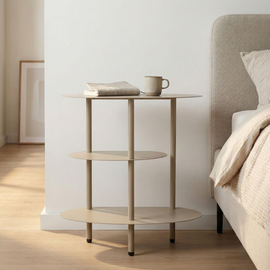 Comodino saturno tortora cm 49,5x27,5x49,5