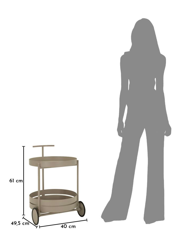 Carrello saturno tortora cm 40x49,5x61