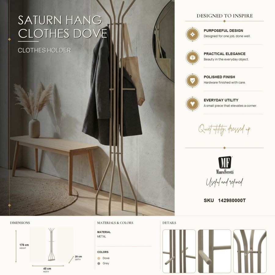 App/abiti saturno tortora cm 45x28x178