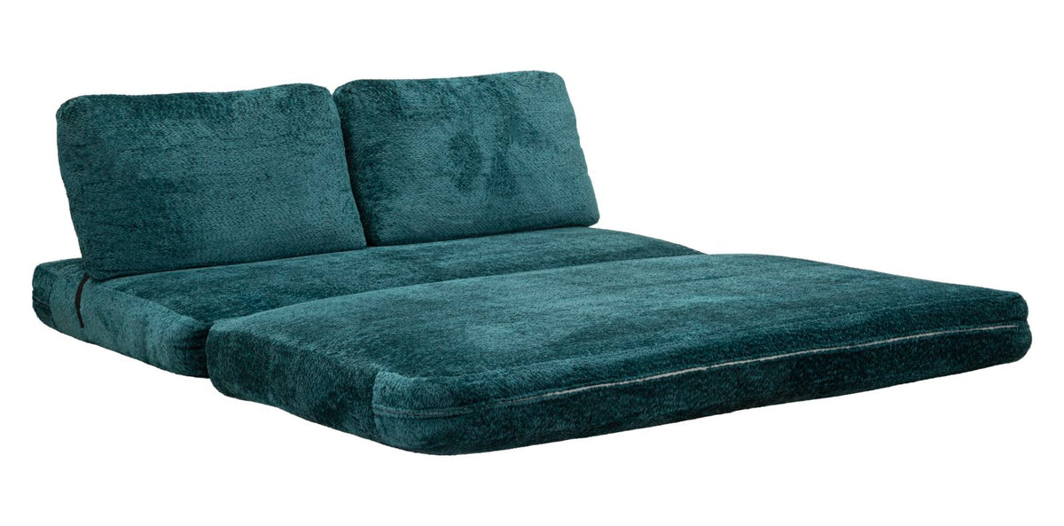 Divano/letto faster petrolio cm 150x100x80 (compresso-misura letto cm213x150x18)