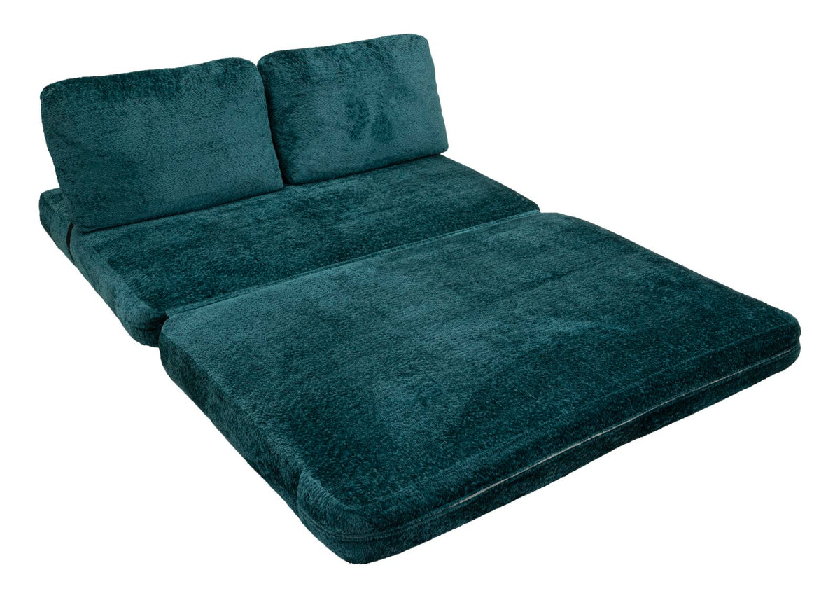 Divano/letto faster petrolio cm 150x100x80 (compresso-misura letto cm213x150x18)