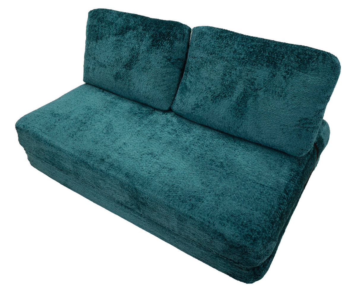 Divano/letto faster petrolio cm 150x100x80 (compresso-misura letto cm213x150x18)