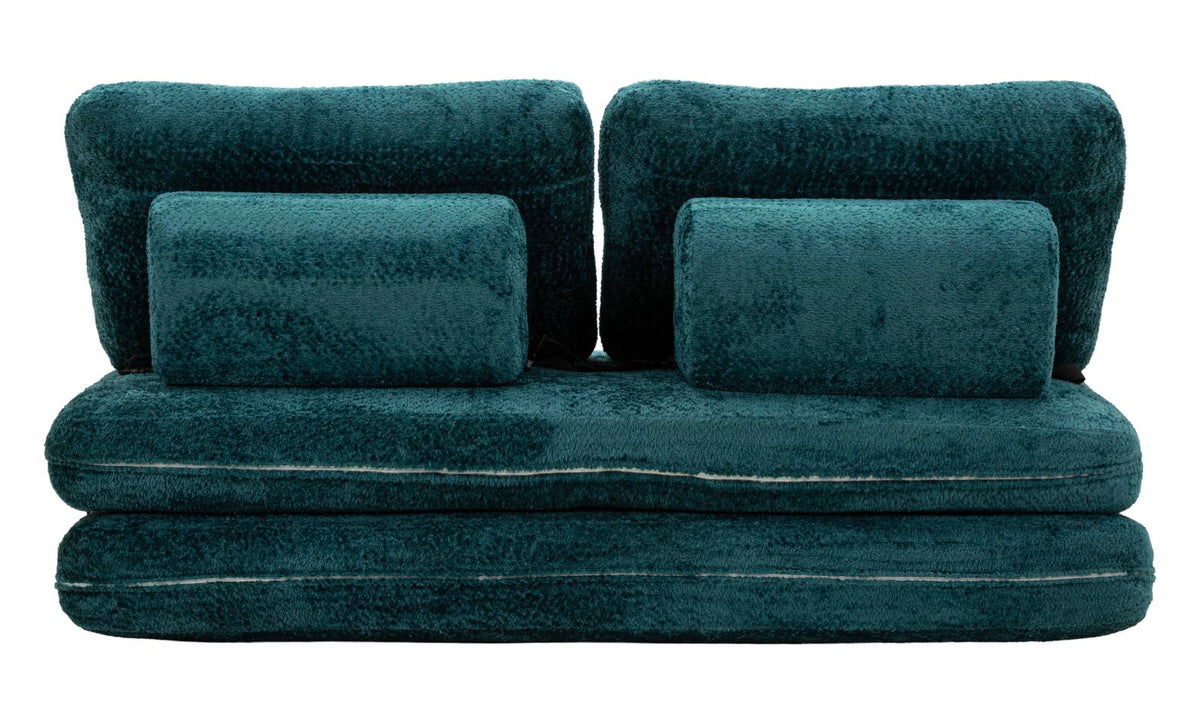 Divano/letto faster petrolio cm 150x100x80 (compresso-misura letto cm213x150x18)