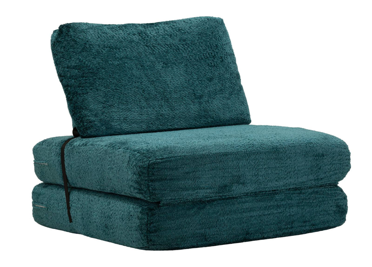 Poltrona/letto faster petrolio cm 80x100x80 (compressa-misura letto cm204x80x18)