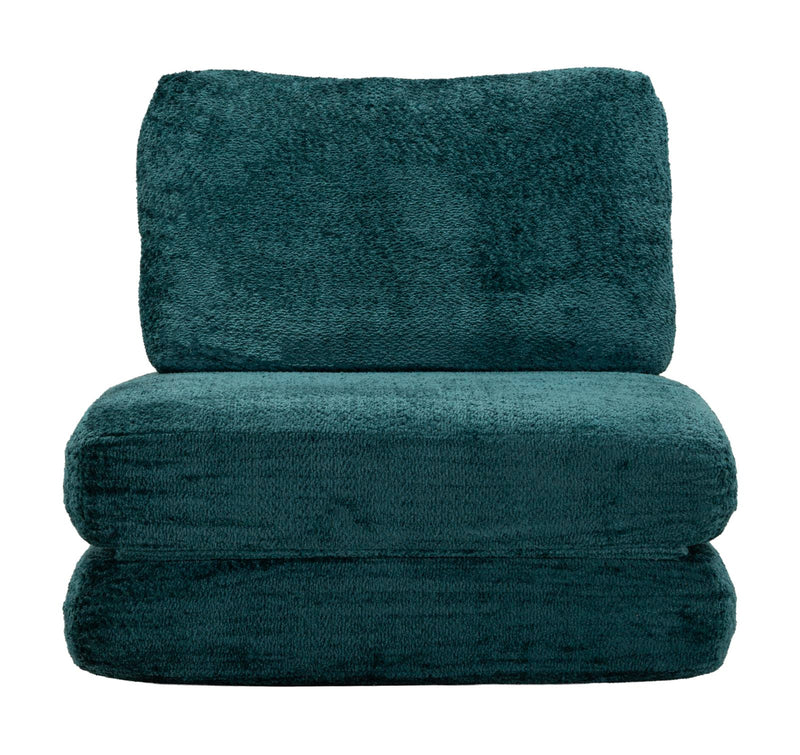 Poltrona/letto faster petrolio cm 80x100x80 (compressa-misura letto cm204x80x18)